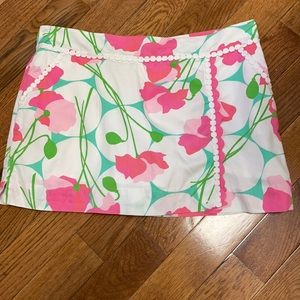 Lilly Pulitzer white & pink skort size 14